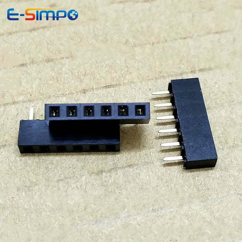 100pcs 2.54mm PH5 Single Row Straight 1X2P/5P/6P/10P/15P/40P Short Version Rohs Goldplate PCB Female Pin Header Socket Connector