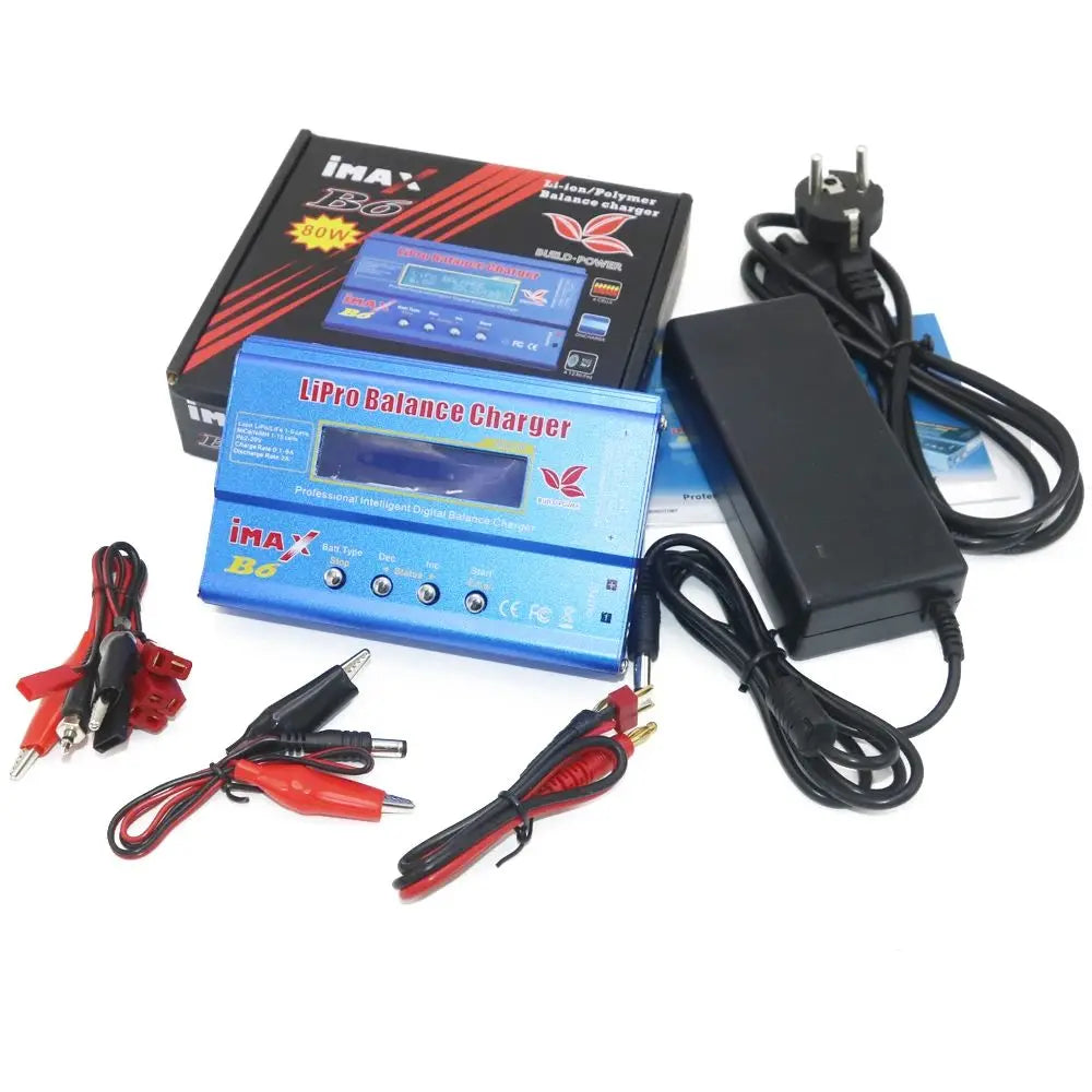 Digital Imax B6 80W Balance Charger T/Tamiya/XT60 Plug  For RC Lipo NiMH NiCd Li-ion Battery