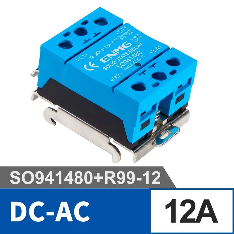 ENMG Single-Phase Solid State Relay (SSR)|12/24VDC to 220VAC | Non-Contact Switching Device | Model SO9496 Optocoupler Isolation