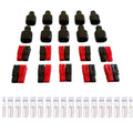 Sale-10 Pair 30A 600V Power Connectors Accessories with Insulation Cover for Anderson Powerpole Interlocking Plug