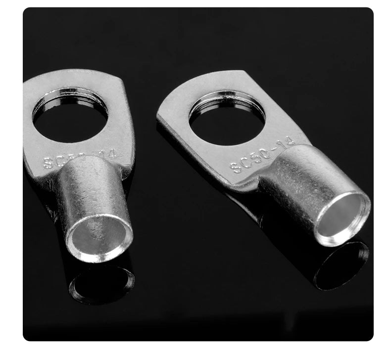 100pcs Copper Lug Ring Wire Connector Cable lug Electric lugs Terminal SC6-5 SC6-6 SC6-8 SC10-6 SC10-8 SC16-6 SC16-8 SC25-6