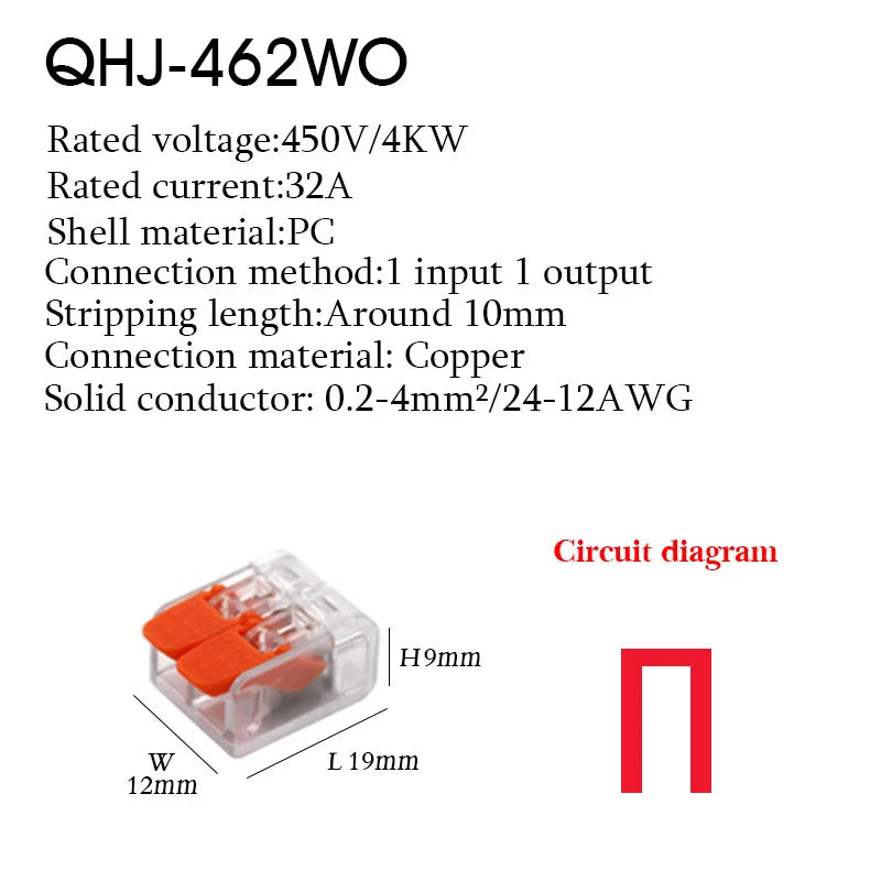 Wire Connector Electrical Lever Strip Connectors Cage Spring Universal Compact Quick Wiring Conductors Push-in Terminal Blocks