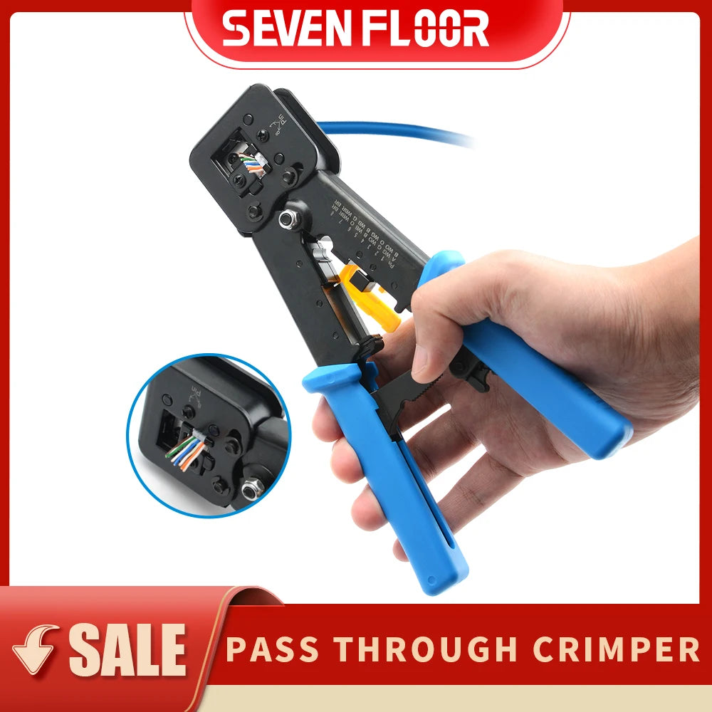RJ45 Crimper Hand Network Tools Pliers RJ12 Cat5 Cat6 8p8c Cable Stripper Pressing Clamp Tongs Clip Multifunction