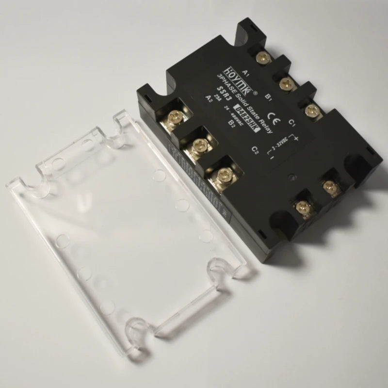 Three Phase Solid State Relay  DC Control AC 380V 3f SSR 40DA 10DA 25DA 80DA 100DA Module 3-32VDC Input 24-480VAC Load