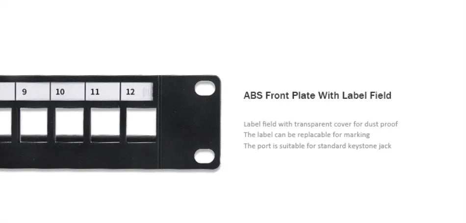 RJ45 CAT6 Cat6A Cat7 Module Patch Panel 12 Port Keystone RJ45 Network Rack Mount Panel Ethernet Wall Jack Distribution Frame