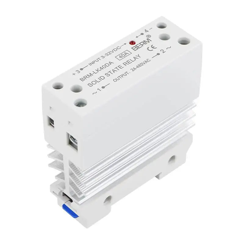 Solid State Relay With Heatsink 40DA Rail-Mount Integrated SSR Module Single-Phase Small 25A DC Control AC 10AA 25AA 40AA 60AA
