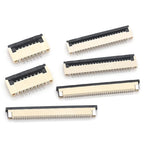 10pcs 4P 5P 6P 8P 10P 12P 14P 16P 20P 22P 24P 30P 34P 0.5mm/1mm Pitch Under Clamshell Socket FPC FFC Flat Cable Connector