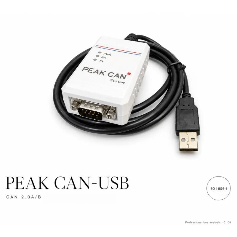 PCAN-USb Compatible with Original Peak Model Ipeh-002022/002021 PCAN Peak USB to CAN Bus Analyzer Tool CAN Bus Adapter PCAN-View
