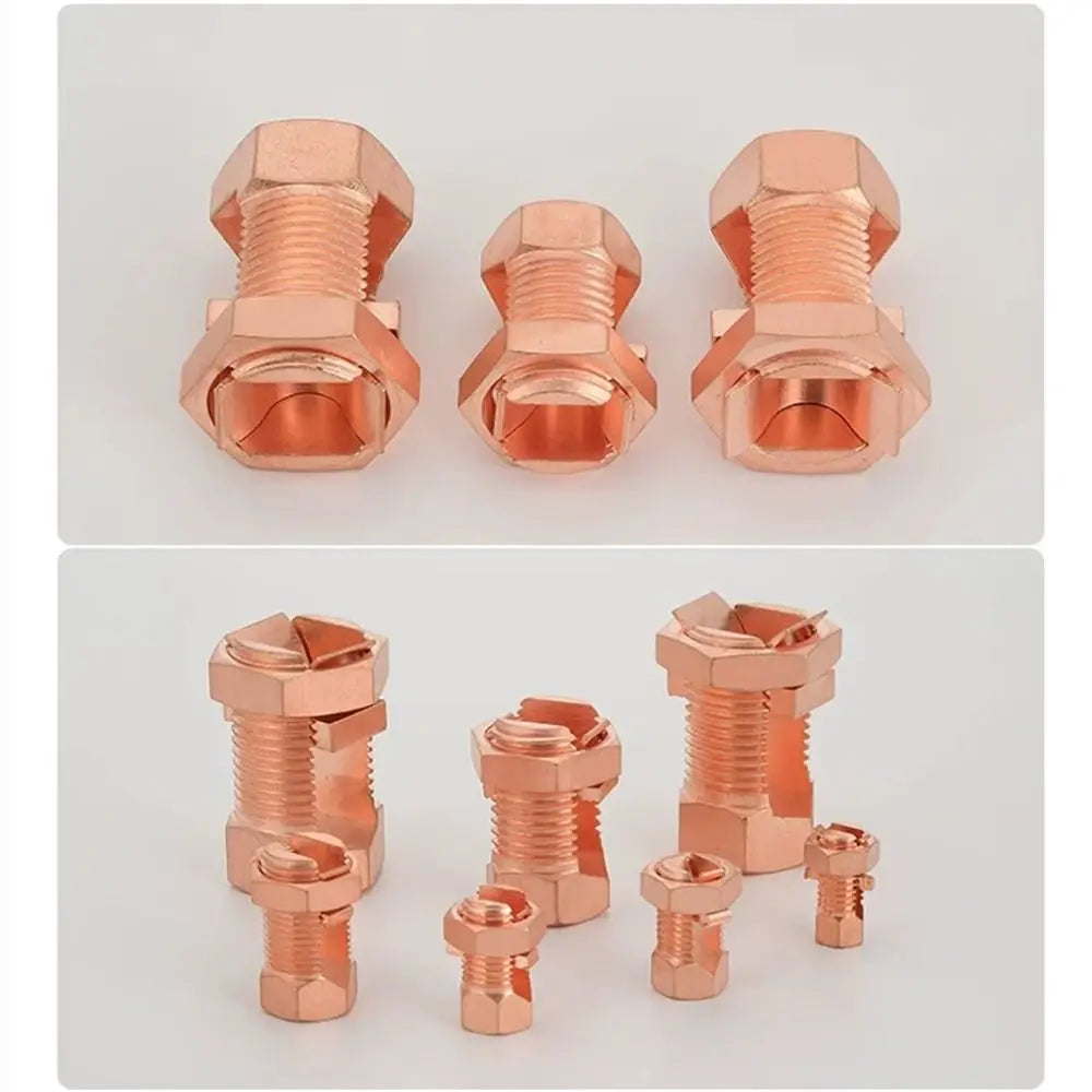 Electrical Equipment TJ Series Split Bolt Connector Sturdy Durable Copper Split Bolt Screw Terminal