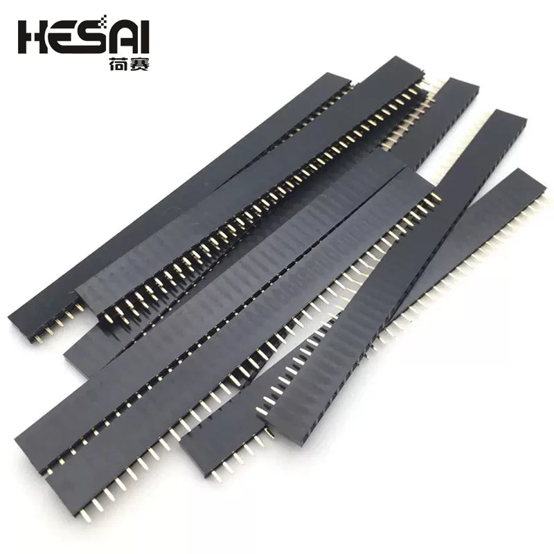10PCS 2.54mm Single Row Female PCB Board Pin Header Connector Strip Pinheader 1x40 Pin Colourful Socket
