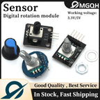 MGQH 360 Degrees Rotary Encoder Module For Arduino Brick Sensor Switch Development Board KY-040 With Pins