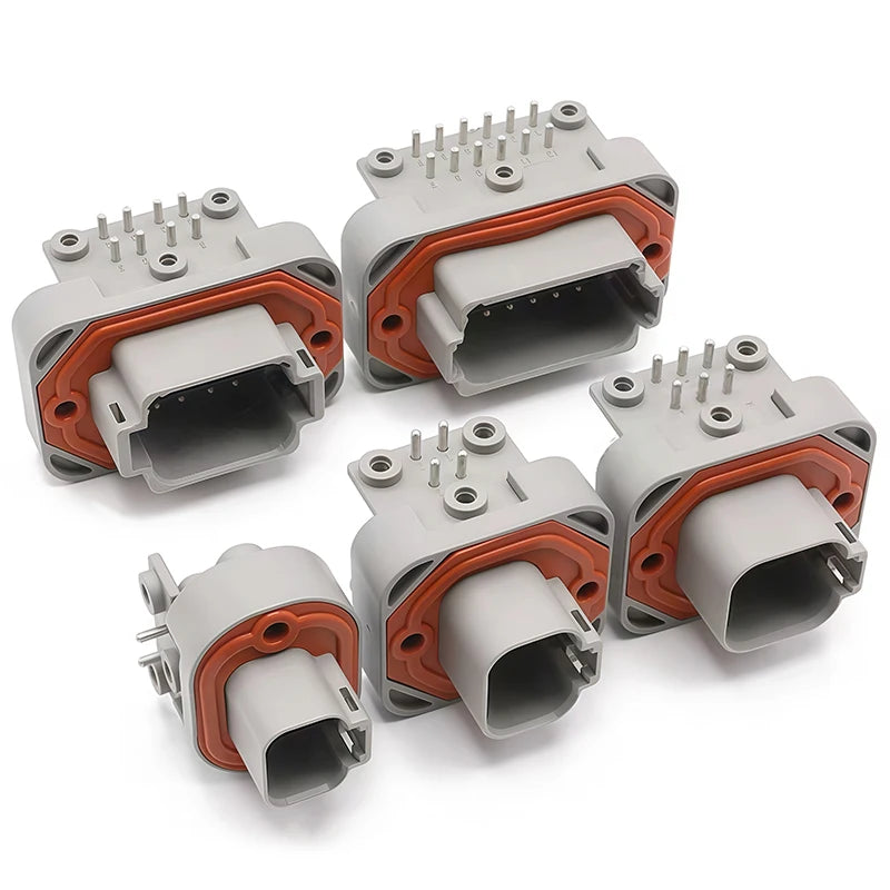 DT13 Series  Waterproof  Automotive PCB Right-Angle Header Connector 2/3/4/6/8/12Pin Male/Female Kit for Car Truck Bus Marine