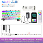 RGB-IC COB LED Strip with Tuya Wifi Controller 2.4G Remote Alexa Google Home Rainbow Color Addressable LED Tape 10m 20m 25m Kit