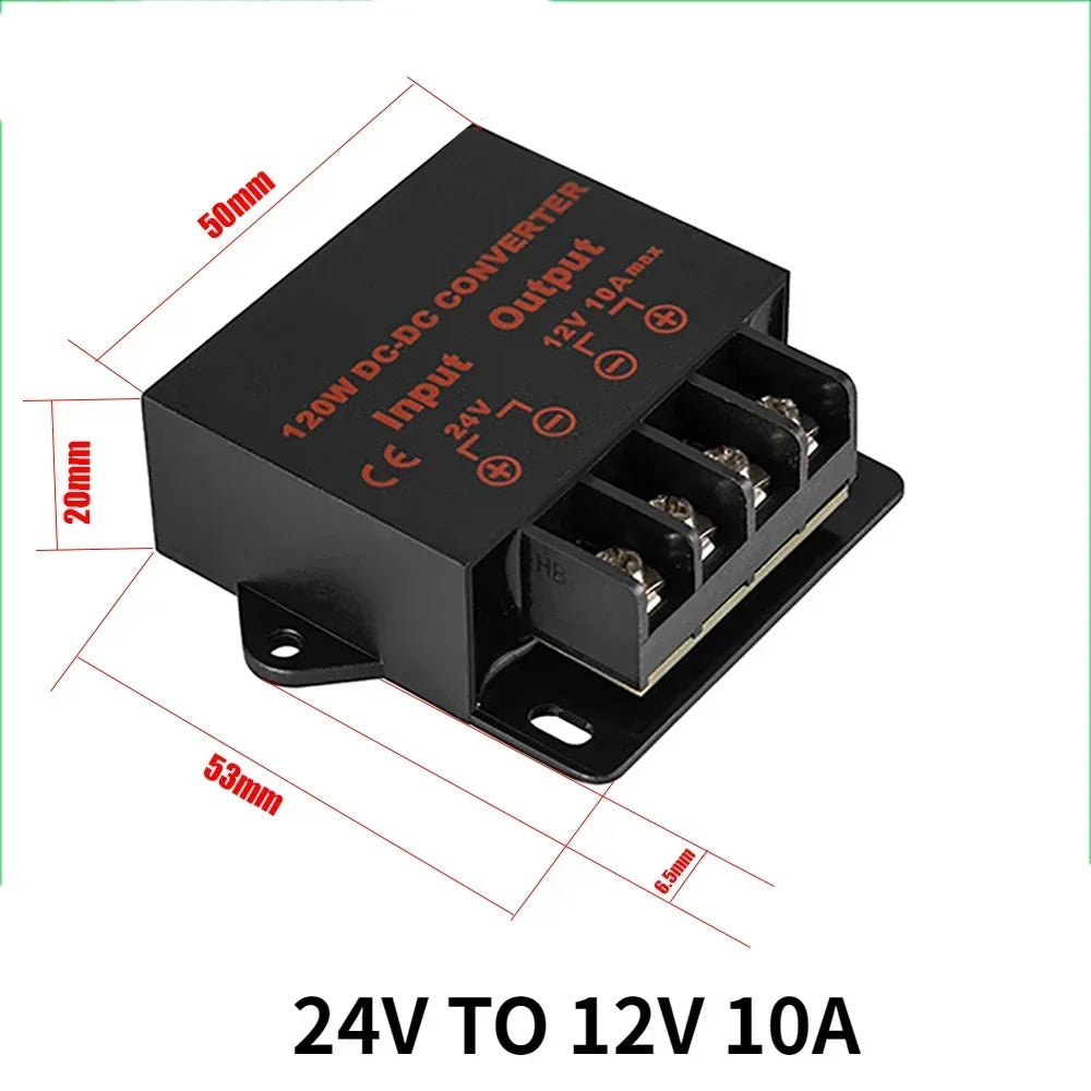 24V to 12V 5A/10A DC Converter Regulator Car Step-Down Reducer Step-Down Module 12 Volt Stabilizer Voltage Regulator