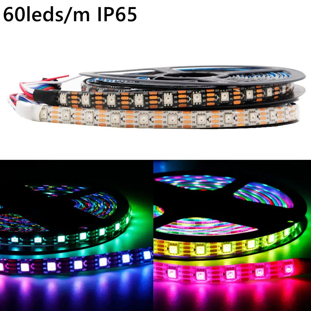 WS2815 Led Strip With14/17/21Keys Controller (WS2812B WS2813 Updated) RGB Individually Addressable Kits 30/60/144 Leds/M DC12V