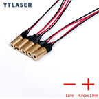 D6X13mm 635nm 1MW 5MW 10MW Adjustable Focus Laser Module Red Line/Cross Line Copper Laser Positioning Lamp Laser Diode