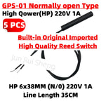 5PCS High Power GPS-01 6*38MM Waterproof Magnetic Contact Reed Switch 1A 160V 220V Normally Open/Closed NO NC Embedded Sensor