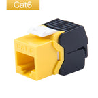 Linkwylan RJ45 Keystone Jack Cat5e Cat6 6A Multi Colors  Toolless UTP To LSA Network Modules Tool-Free Connection