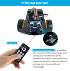 LAFVIN Smart Robot Car for Arduino 2WD Chassis Robot Car Kit With Ultrasonic Module, L298N Driver Board, Remote, IR Control