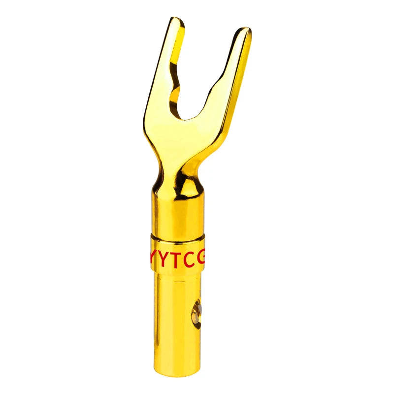 YYTCG Gold plated Banana Plug Connectors, Speaker plugs, audio screws, fork connectors, U and Y 1pcs/4pcs