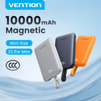 [CCC Certification] Vention Magnetic Power Bank 22.5W 10000mAh Portable 3C Powerbank 15W Wireless Fast Charger for iPhone 17 16