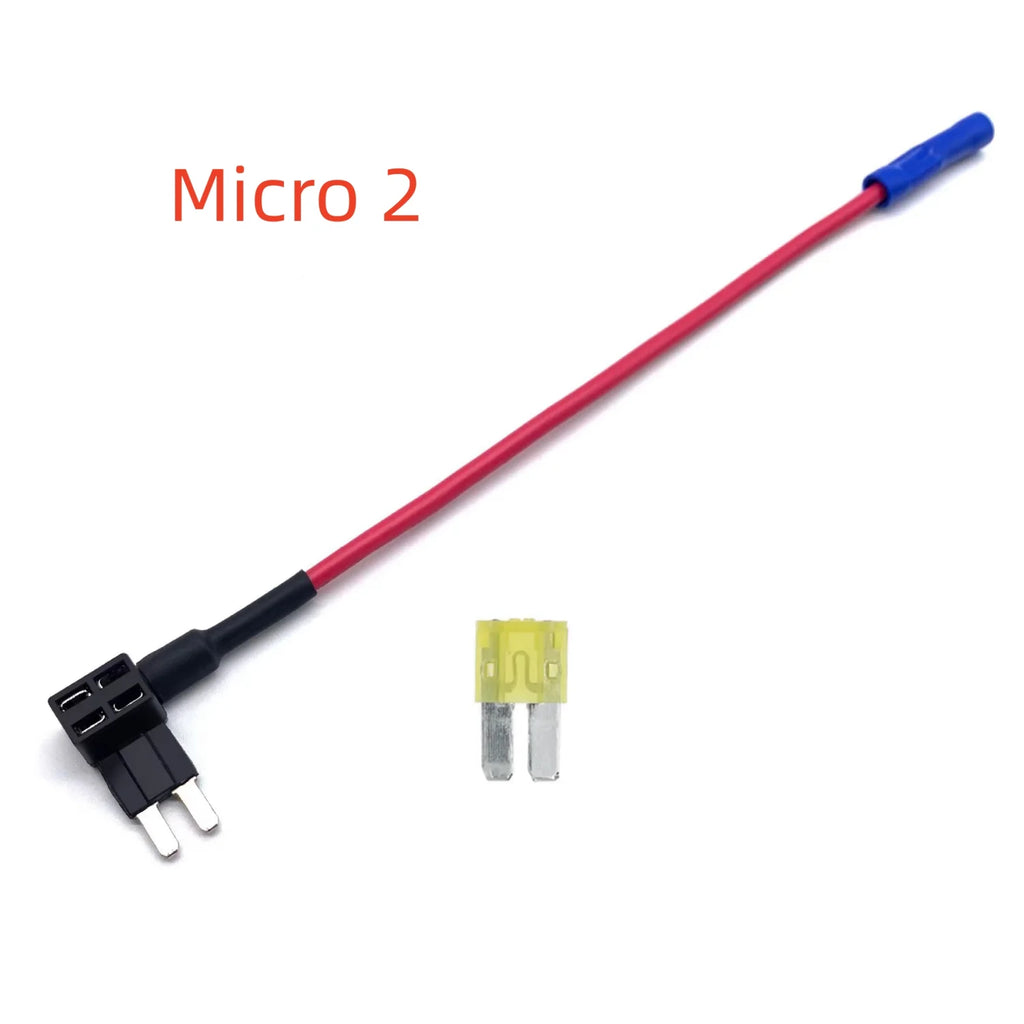12V MINI SMALL MEDIUM Size Car Fuse Holder Add-a-circuit TAP Adapter with 10A Micro Mini Standard ATM Blade Fuse