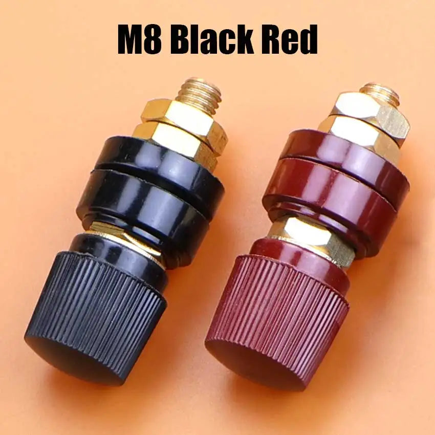 1/2pcs Red Black 6mm 8mm Pure Copper Terminal Blocks Power Supply Terminals M6 M8 Welding Machine Inverter Post Connector