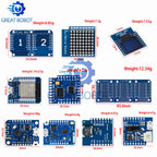ESP8266 D1 Mini Pro WiFi Development Board NodeMcu 0.66 OLED DHT11 DHT22 buzzer Relay DS18B20 ESP32 Motor for WeMos DIY Kit