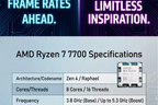 Used R7 7700 AMD Ryzen 7 7700 3.8GHz CPU processor 8-Core 16-Thread 5NM L3=32M 100-000000592 Socket AM5