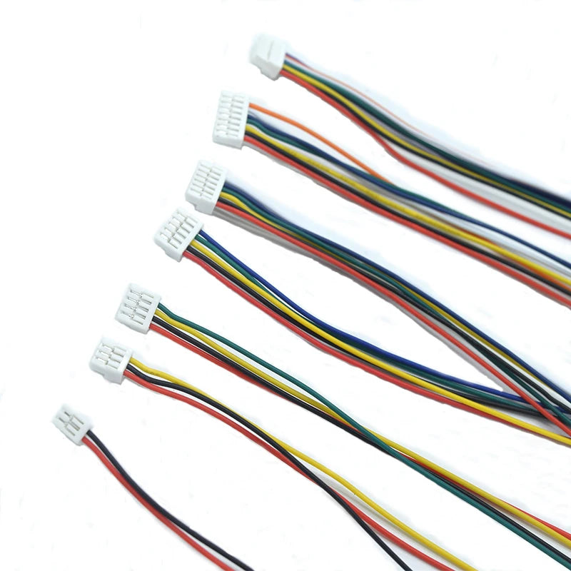 10pcs Micro GH1.25 Silicon/PVC 2P 3P 4P 5P 6pin wt Latch 20cm Single End Male Plug Housing Termianl Wire Cable Connector