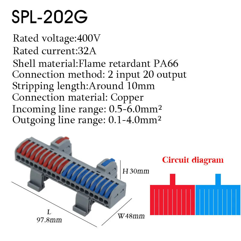 25PCS Electrical Cable Connectors Push-in Quick Terminal Blocks LED Cable Wiring Tool Wire Connectors Rail Installation Model