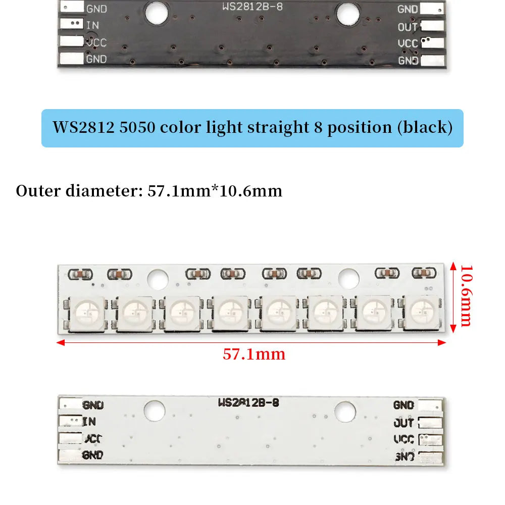 5V 1Bit 3 4Bit 7 8Bit 9 12Bit 16Bit 24Bit 32Bit 64 Bits WS2812 5050 RGB LED Ring Lamp Light + Integrated Drivers For Arduino Diy
