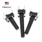 50PCS 6X6X5/4.3/5.5/6/7/8/9/10/13MM Tact Switch Push Button Switch 12V 4PIN DIP Micro Switch For TV/Toys/home use Button