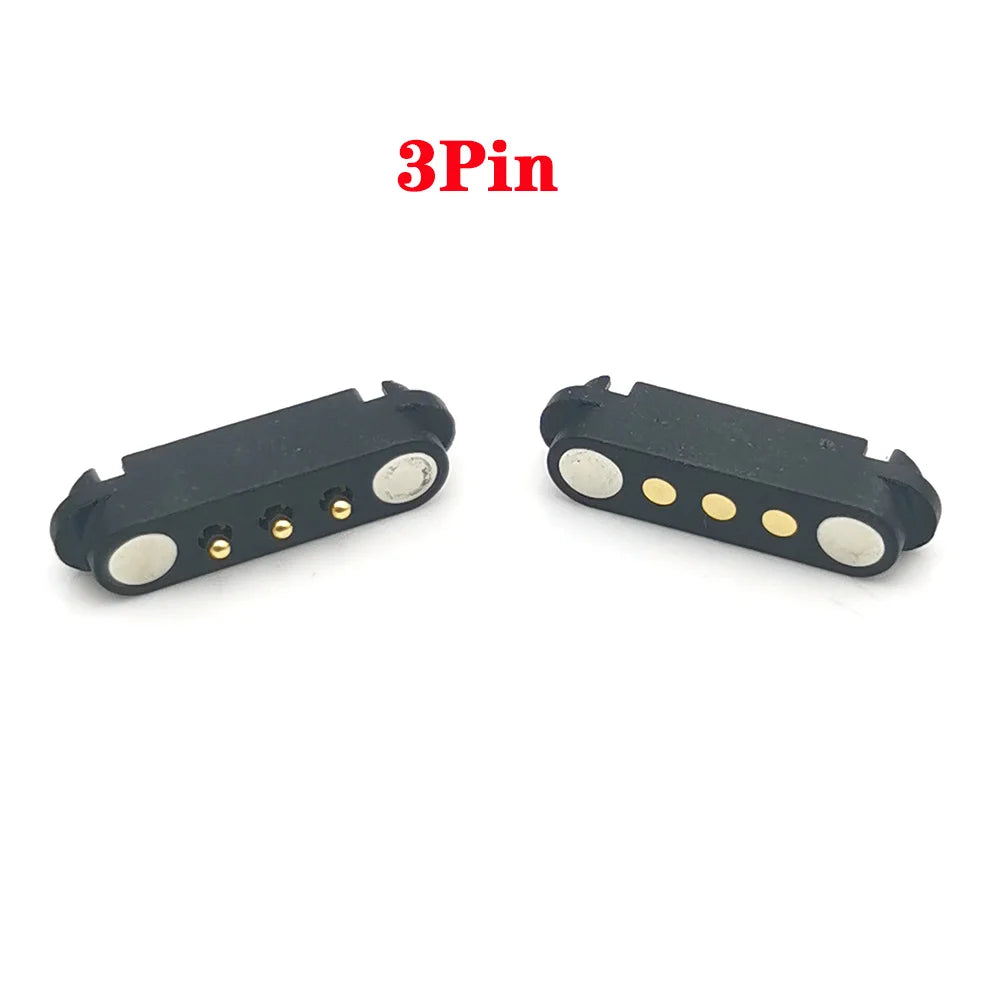 1-10pcs 2A DC Magnetic Pogo Pin Connector 2Pin 3Pin  Pogopin Male Female Spring Loaded DC Power Socket 2P 3P