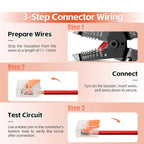 90 PCS Lever Wire Connector Kit Transparent Compact Splicing Push-in 2/3/5 Conductor Electrical Connectors for Easy Wiring
