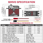 HobbyPark Waterproof 70kg Brushless Servo High Torque Direct Power RC Steering Servo for 1/8 1/10 RC Crawler Truck Car Buggy