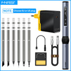 FNIRSI HS-01 Adjustable Temperature Soldering Iron DC 24V 80-420℃ Welding Solder Rework Station PD 65W Portable Repair Tool