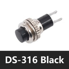 5/20/100PCS 10mm DS316 OFF-(ON) Momentary 0.5A 250VAC Panel Mount Push Button Switches DS-316 Black/Green/Yellow/Blue/White/Red