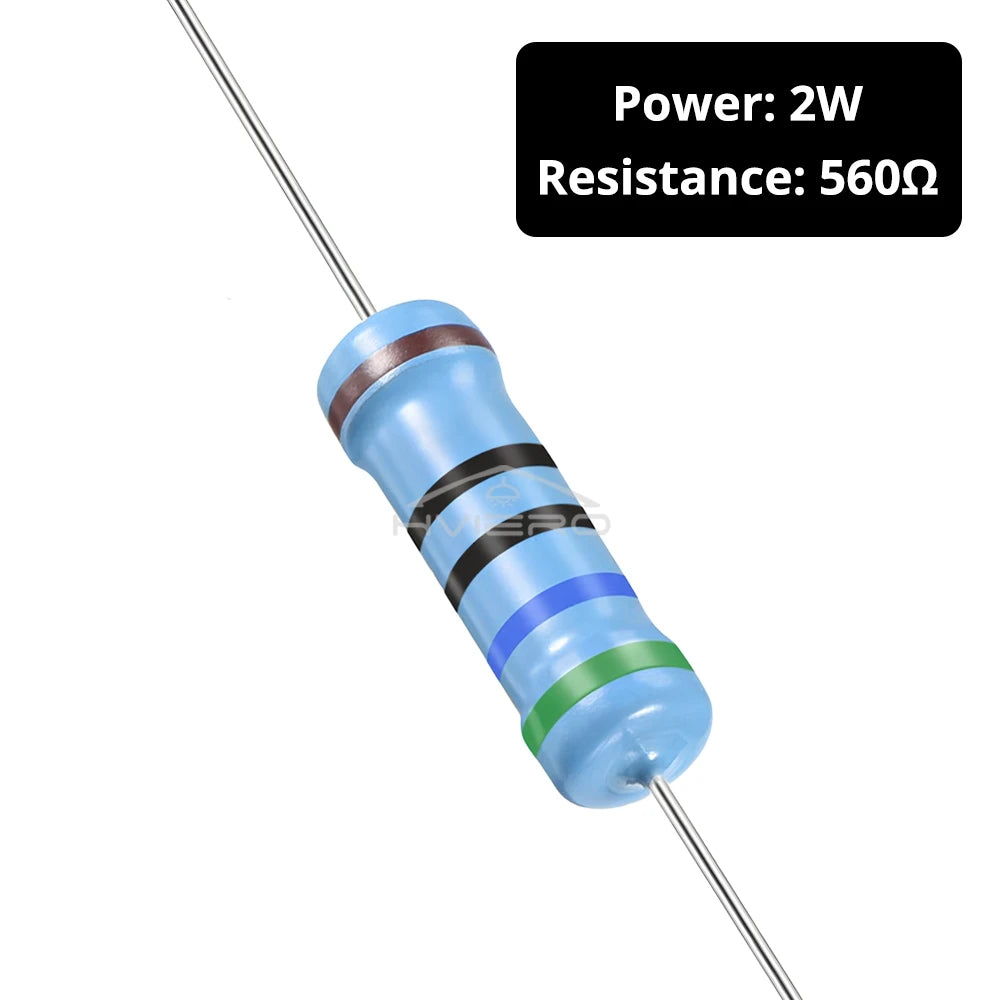 100Pcs 560 Ohm Resistors 1% 1/4W Cylinder Ideal Carbons Direct Insertion For LEDs Bulk Braiding Film Powerful Protection Circuit