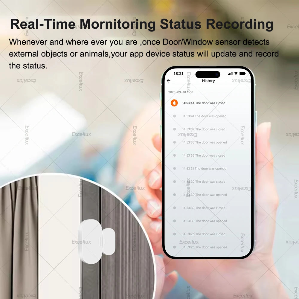 Zigbee Door Window Sensor Door Open Closed Burglar Magnetic Detector Works With Alexa Google Home Automation Z2M Home Assistant