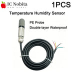 1PCS SHT40 SHT30 SHT20 SHTC3 SHT41 SHT35 SHT31 Temperature Humidity Sensor PE Waterproof I2C Probe with IIC Interface