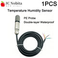 1PCS SHT40 SHT30 SHT20 SHTC3 SHT41 SHT35 SHT31 Temperature Humidity Sensor PE Waterproof I2C Probe with IIC Interface
