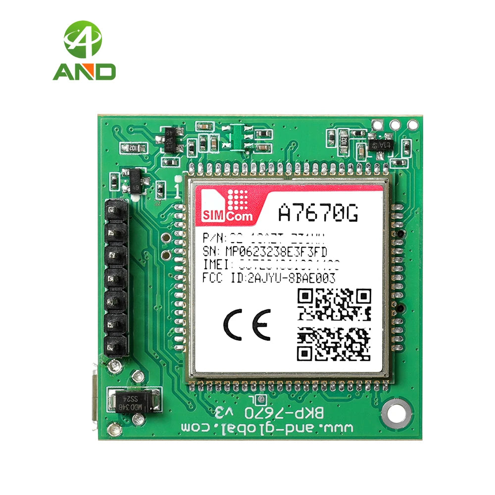 1pc New Push Nano SIM 4G CAT1 A7670G Breakout Development Kits for Global Bands