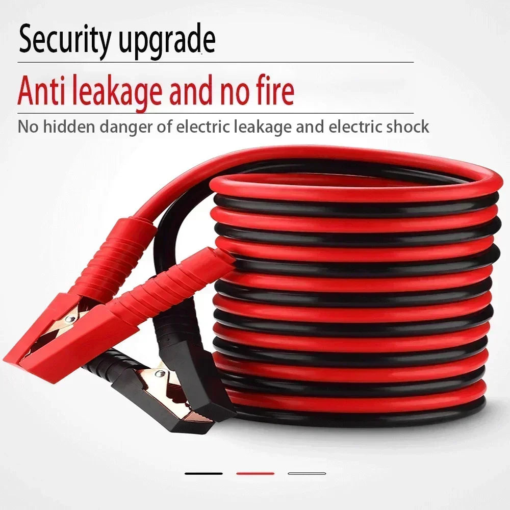 4-meter Fully Enclosed Car Battery Jumper Wire, Pure Copper Connection Wire, Thickened Jumper Wire, Jumper Wire Jumper Cable