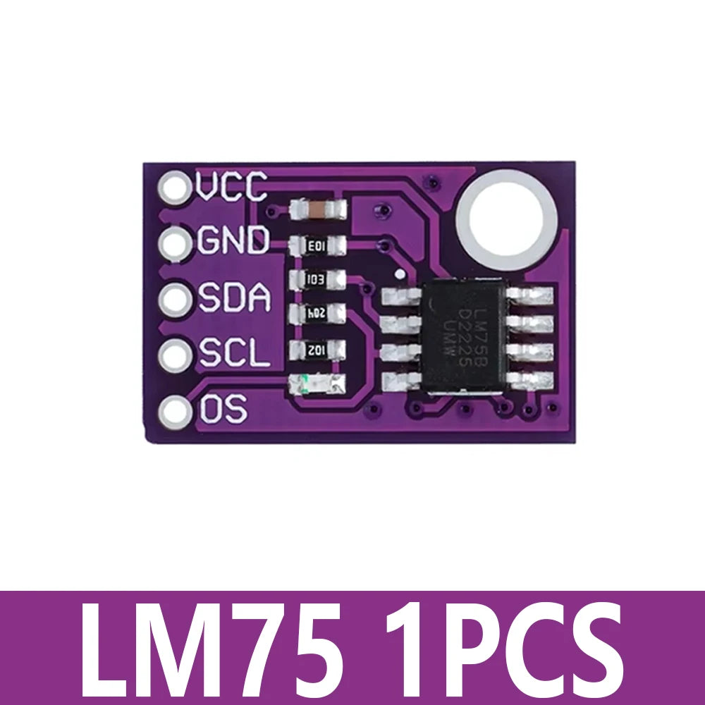 1~5PCS LM75 LM75A/LM75B Temperature Sensor High Speed I2C Interface High Precision Development Board Module For Arduino