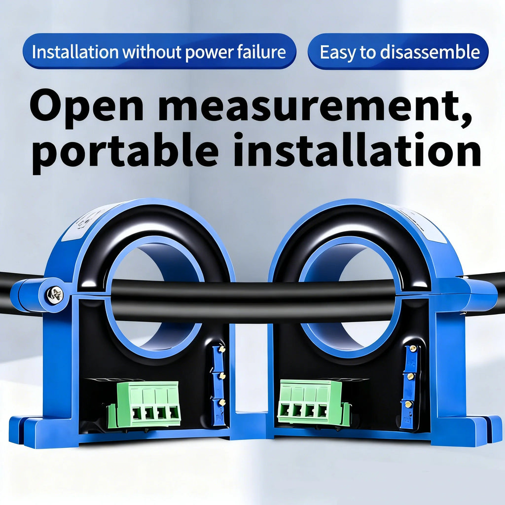 AC/DC Current Transducer 0-100A 0-200A 0-500A 0-1000A to 4-20mA 0-10V 0-5V 1-5V RS485 25mm AC Current Transmitter Sensor