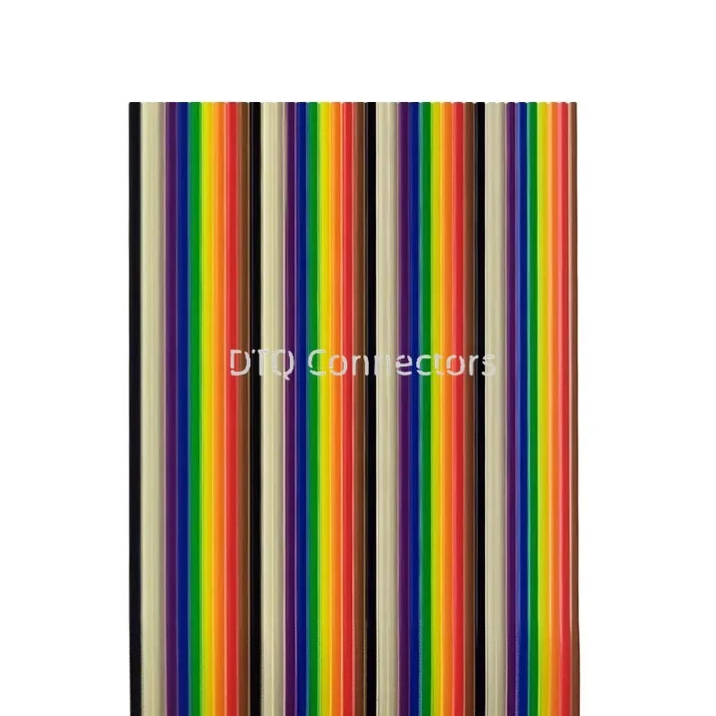 2Meter 6P/10P/12P/14P/16P/20P/40P 1.27mm PITCH Grey Flat Ribbon Cable 6/8/10/16/20/40 Pin 28AWG WIRE for IDC FC 2.54MM Connector