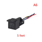 40A 12V-72V Automotive Relay 4/5Pin with Interlocking Socket Heat Resistant for Truck Van Moto Daily Use