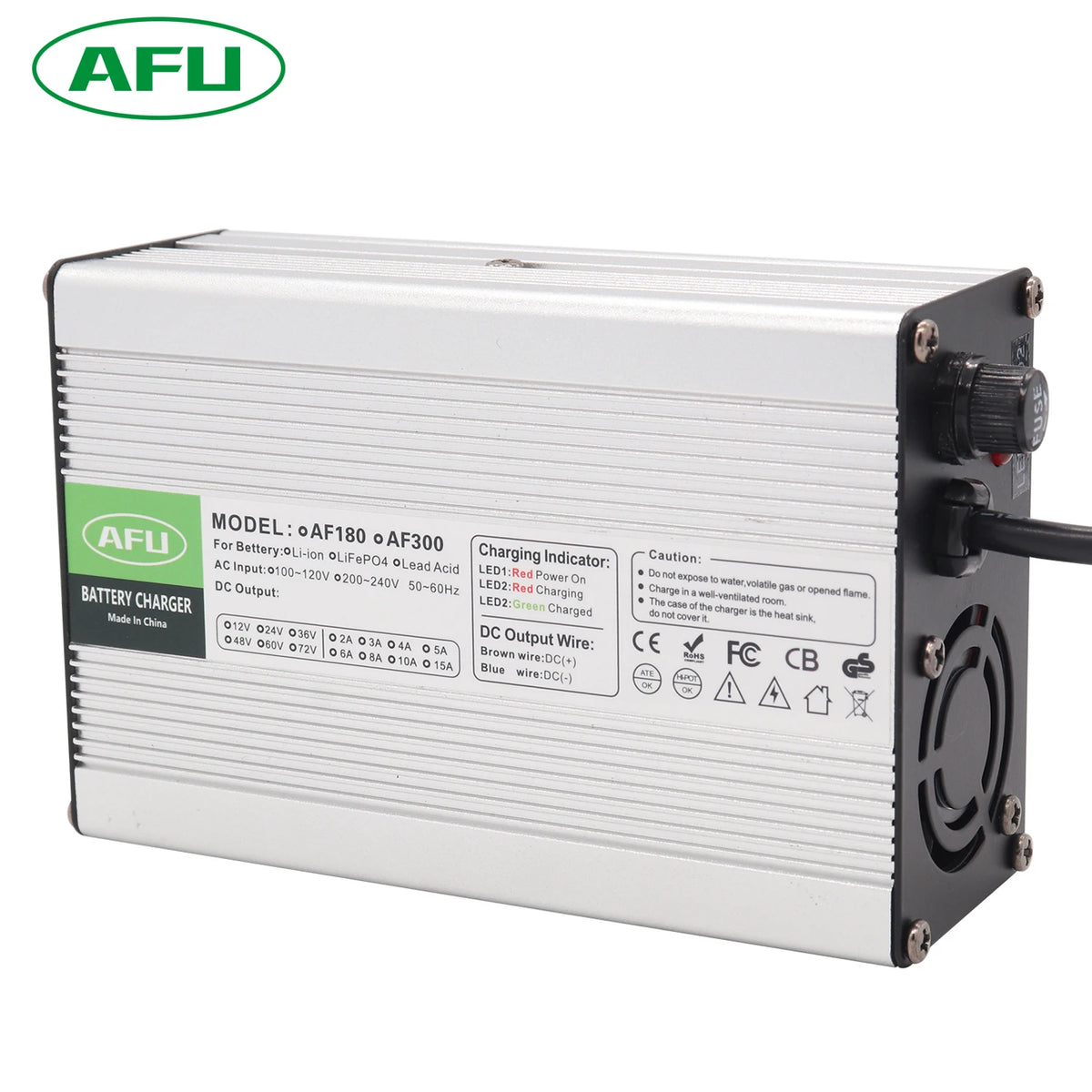 16.8V 10A Charger 4S 14.8V Li-ion Lipo Battery Pack Charger With Cooling Fan Smart Charge Auto-Stop