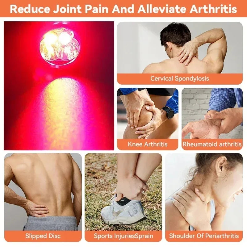 Portable Red Light Therapy Red Light Led Flashlight Pain Relief Muscle Pain Infrared Lamp Led Therapy Skin Care Pet-friendly